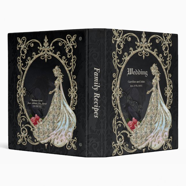 Elegance in gold and black.  3 ring binder (Background)