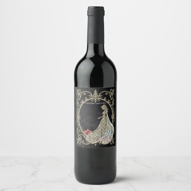 Elegance in gold and black.  wine label (Front)