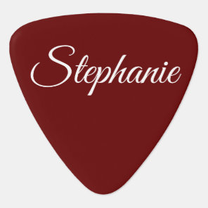 Elegance in Maroon & White Guitar Pick