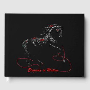 Elegance in Motion Horse Typography Guest Book
