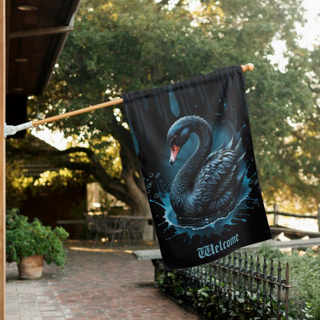 Elegance in motion, the black swan,  house flag (In SItu)