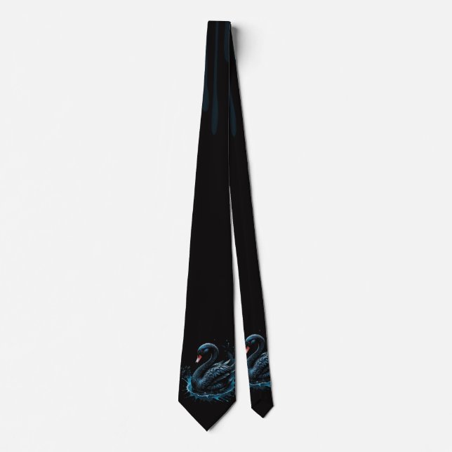 Elegance in motion, the black swan,  neck tie (Front)