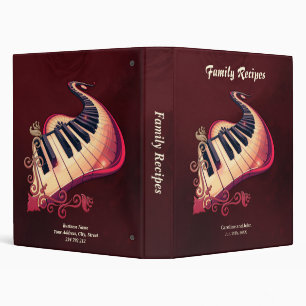 Elegance in motion, the curved piano. 3 ring binder