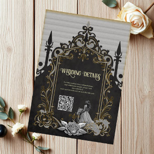 Elegance in silver and black.  enclosure card