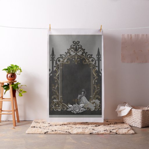 Elegance in silver and black.  fabric
