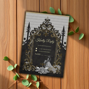 Elegance in silver and black. RSVP card