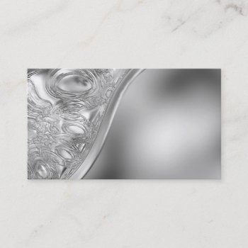 Elegance In Silver Business Cards by mvdesigns at Zazzle