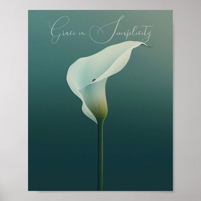 Elegance in Simplicity: The Calla Lily Poster (Front)