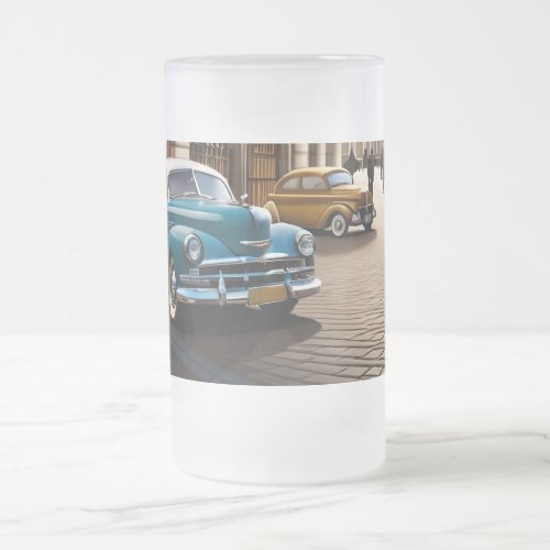 Elegance in Your Hands Garra with Carros Frosted Glass Beer Mug