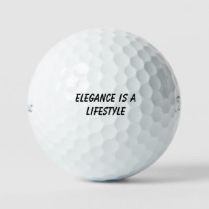 'Elegance Is A Lifestyle' Father's Day Birthday Golf Balls