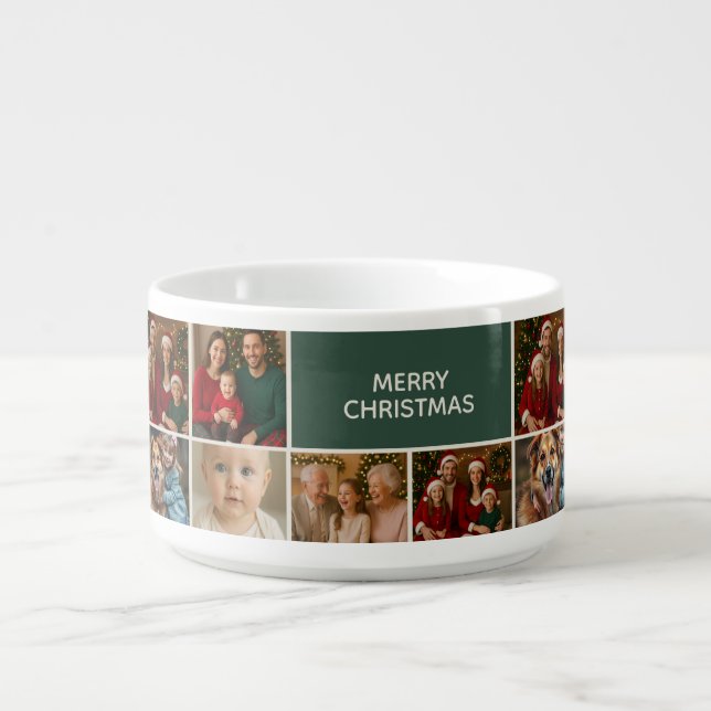 elegance love family Photos collage Christmas Bowl (Center)