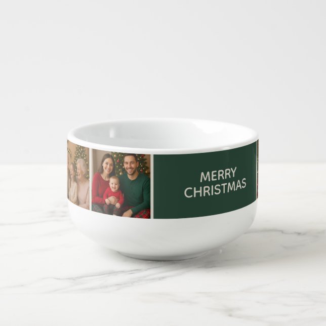 elegance love Photos collage Christmas Soup Mug (Front)