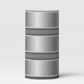 Elegance marble silver metallic candles