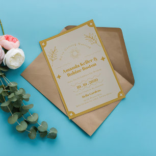 Elegance Modern Vintage Wedding Invitation