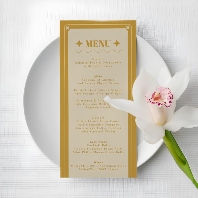 Elegance Modern Vintage Wedding Menu (Creator Uploaded)