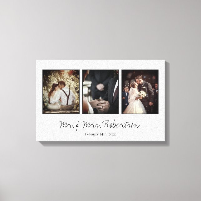 Elegance Newly weds Family and Wedding Stretch Canvas Print (Front)