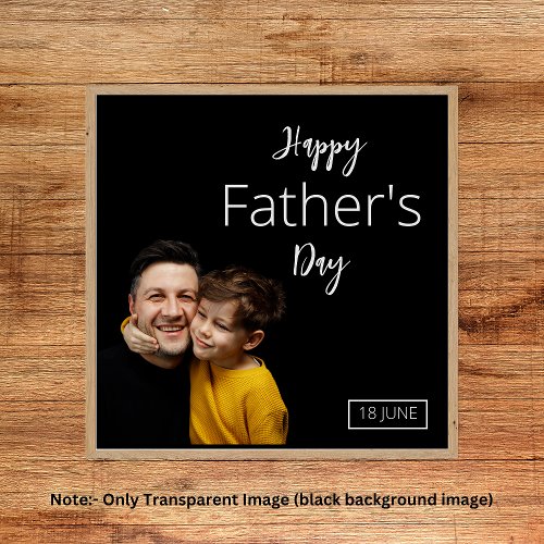 Elegance of Black and White Fathers Day Wood Wall Art