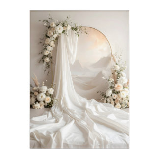 Elegance of Imagination: A Luxurious Wedding Backd Acrylic Print