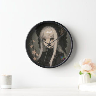 Elegance of the Midnight Blossom Maiden Clock