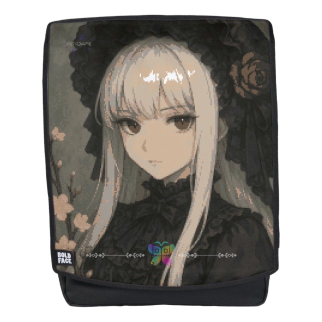 Elegance of the Midnight Blossom Maiden Premium Backpack (Front)