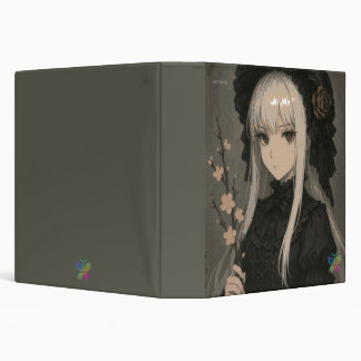 Elegance of the Midnight Blossom Maiden Standard 3 Ring Binder