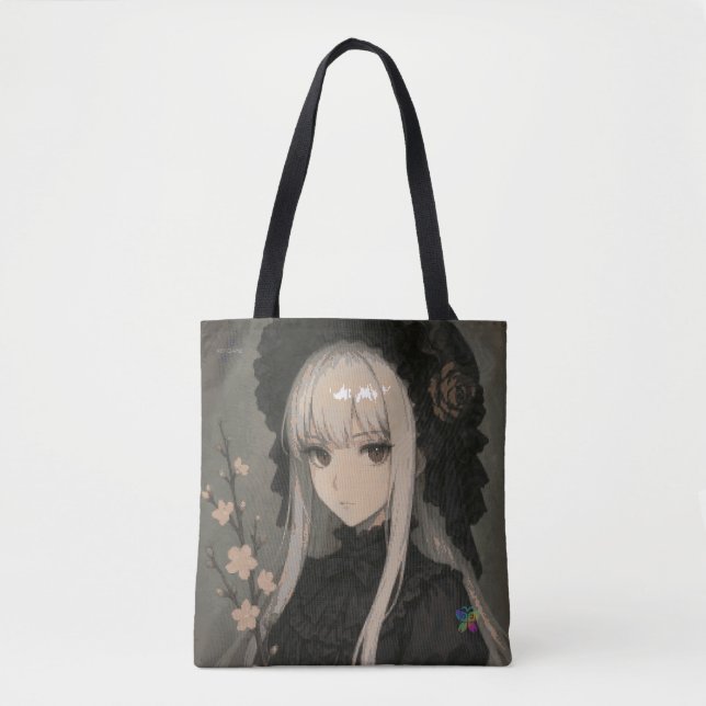 Elegance of the Midnight Blossom Maiden Standard Tote Bag (Front)