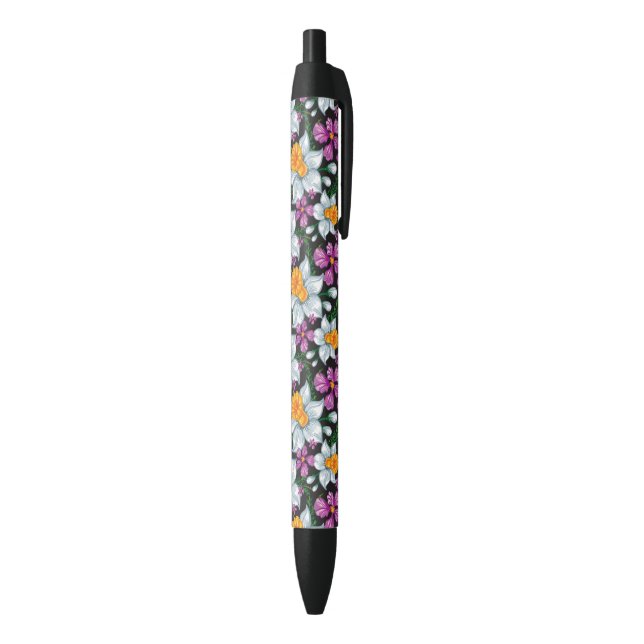Elegance pattern with narcissus flowers 2 pen (Bottom (Vertical))