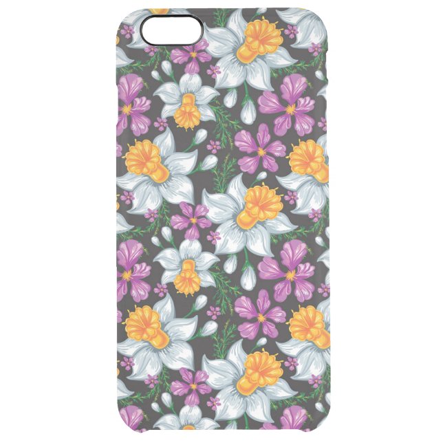 Elegance pattern with narcissus flowers 2 uncommon iPhone case (Back)