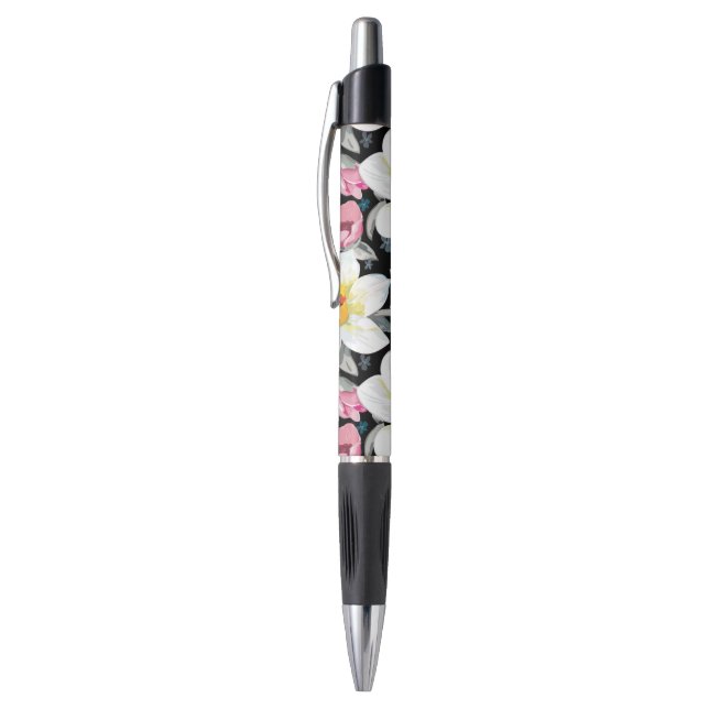 Elegance pattern with narcissus flowers pen (Top (Vertical))