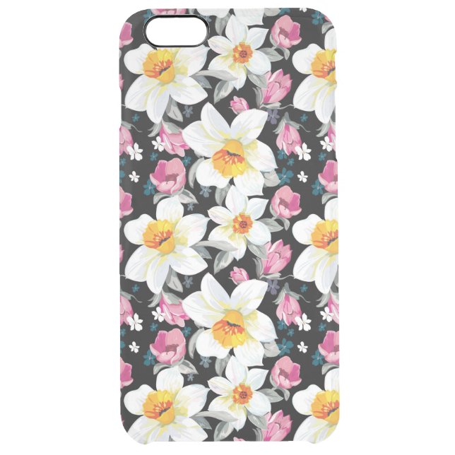 Elegance pattern with narcissus flowers uncommon iPhone case (Back)