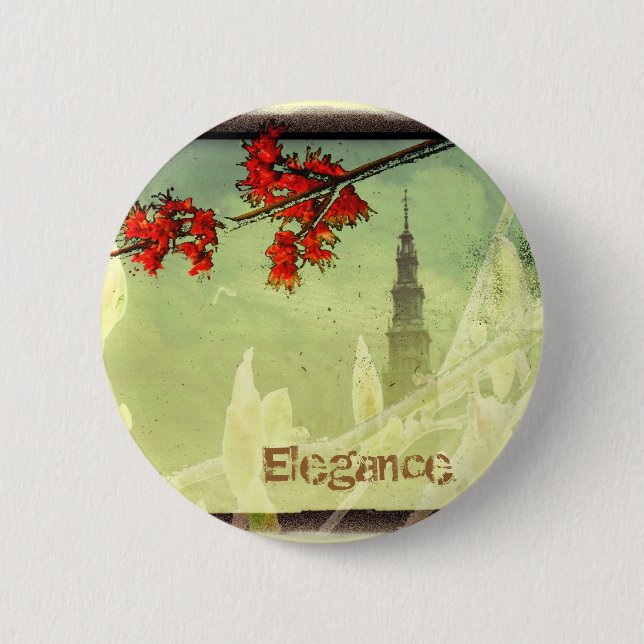 Elegance Pinback Button (Front)