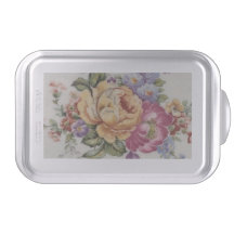 Elegance: Porcelain-Inspired Floral Cake Pan