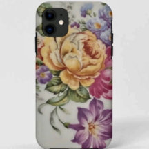 Elegance: Porcelain-Inspired Floral Phone case