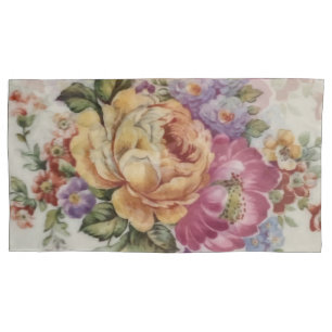 Elegance: Porcelain-Inspired Floral Pillow Cases