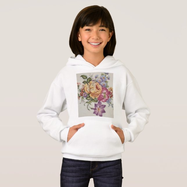 Elegance: Porcelain-Inspired Hoodie (Front Full)