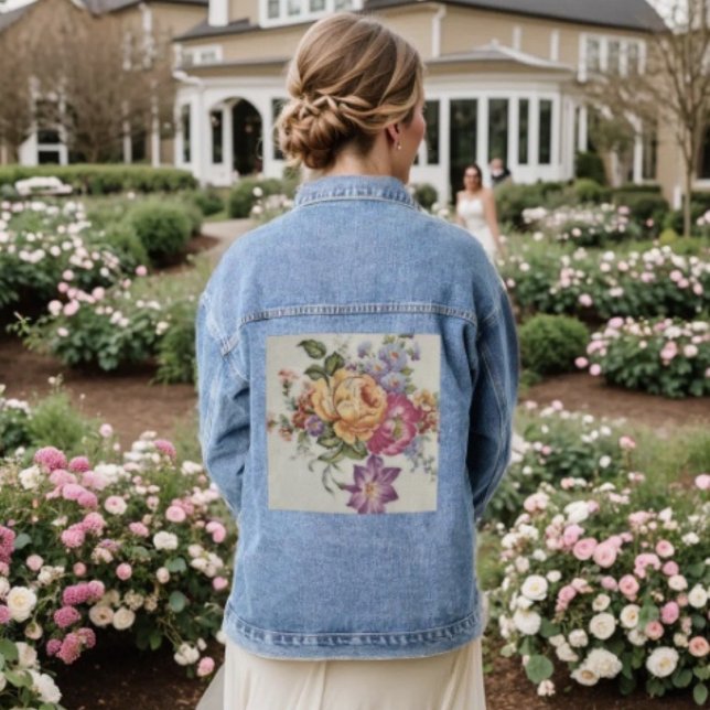 Elegance: Porcelain-Inspired Jean Jacket  (Creator Uploaded)