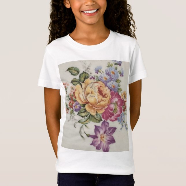 Elegance: Porcelain-Inspired Kids T-Shirt  (Front)
