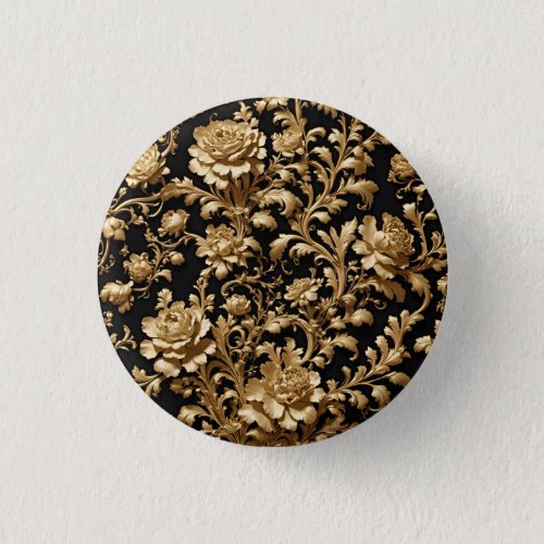 Elegance Redefined Black and Gold Flemish Baroque Button