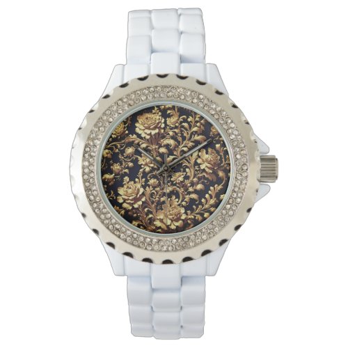 Elegance Redefined Flemish Baroque Black and Gold Watch