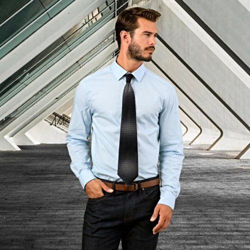 Elegance Redefined Metal Mesh Texture Neck Tie