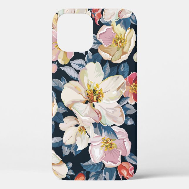 Elegance seamless pattern with blossoming apple tr Case-Mate iPhone case (Back)