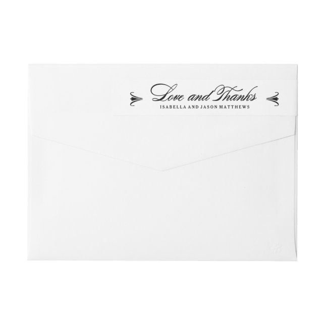 Elegance | Thank You Wraparound Address Label (Back)
