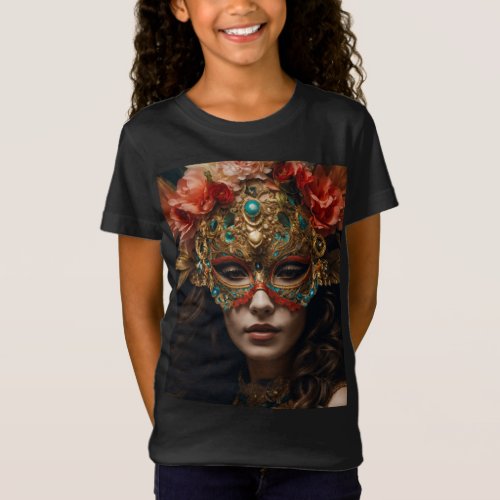 Elegance Unveiled Portrait of a Woman in a Richly T_Shirt