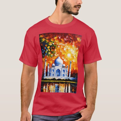Elegance Unveiled Taj Mahal Inspired T_Shirt