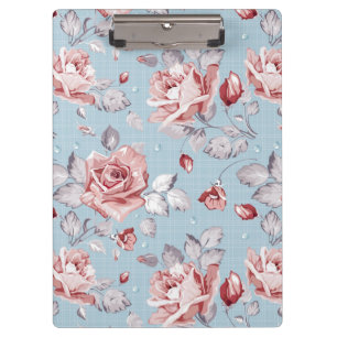 Elegance wallpaper pattern of pink roses 2 clipboard