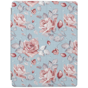 Elegance wallpaper pattern of pink roses 2 iPad smart cover