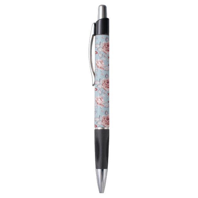 Elegance wallpaper pattern of pink roses 2 pen (Top (Vertical))