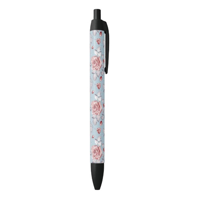 Elegance wallpaper pattern of pink roses 2 pen (Bottom (Vertical))