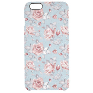 Elegance wallpaper pattern of pink roses 2 clear iPhone 6 plus case