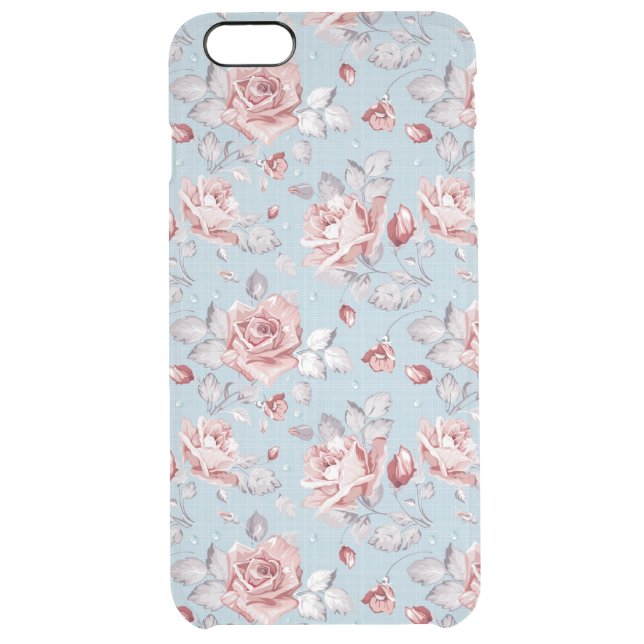 Elegance wallpaper pattern of pink roses 2 uncommon iPhone case (Back)